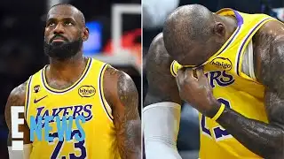 LeBron James Tears Up During Possible Last NBA Game | E! News