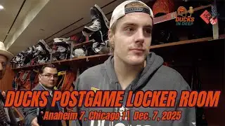 Leo Carlsson: "We never quit" in complete game, 7-1 win over Chicago Blackhawks | Ducks Postgame