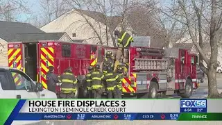 Lexington house fire displaces 3
