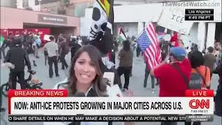 Libtard Parasites Even CNN cant twist this riot on LA ICE facility