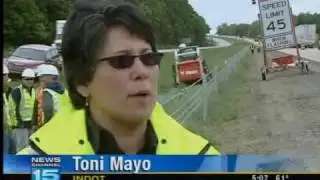 Lifesaving cable barrier installed