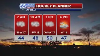 Light rain Tuesday, breezy and mild