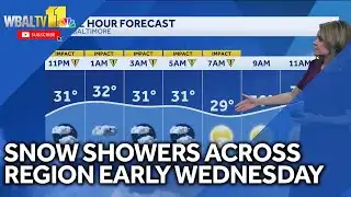 Light snow showers possible early Wednesday