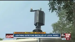 Lightning detectors installed at Palm Habor park