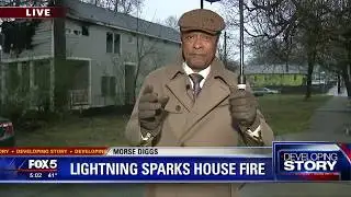 Lightning sparks house fire