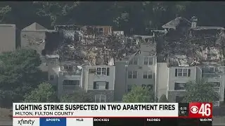 Lightning strike suspected in two apartment fires