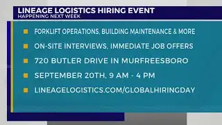 Lineage Logistics hiring event planned next week