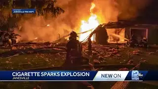 Lit cigarette sparks explosion, house fire in Janesville