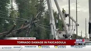 LIVE: a look at the Pascagoula tornado damage