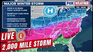 LIVE Coverage Tracking 2,000 Mile Historic Major Winter Storm, 40+ States Impacted | FOX Weather