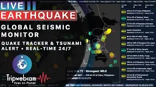 Live Earthquake Map & Tsunami Monitor - 24/7 Real-Time Tracker