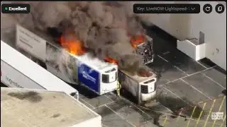 LIVE FEED: Firefighters battle raging fire in LA, Albertsons grocery store
