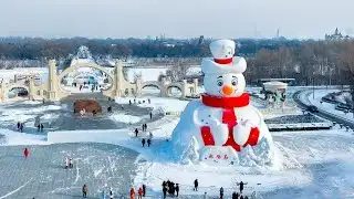 Live: Iconic snow sculpture art installations in China