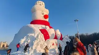 Live: Iconic snow sculptures in China