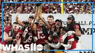 LIVE: IU football team speaks after championship win