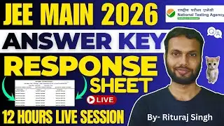 😍LIVE- JEE Main 2026 Answer Key Checking Non Stop Maha Live😱 | JEE Main 2026 S1 Marks vs Percentile 