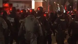 LIVE: Protesters gather outside the Portland ICE facility on Saturday night
