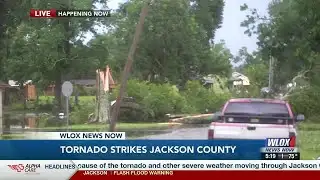 LIVE REPORT: Moss Point homes damaged by Monday afternoon storms