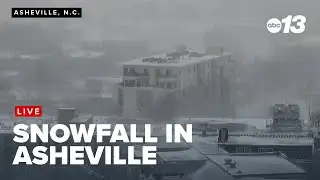 *LIVE* Snow falling in Asheville