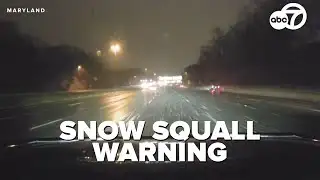 LIVE | Snow squall warning issued as snow and strong winds move through the DMV