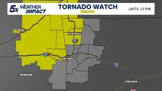LIVE | Tornado Watch until 12 PM for Arkansas and Oklahoma | BREAKING NEWS