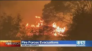 LNU Lightning Complex Fire Burns Towards Vacaville, Prompts Evacuation Orders