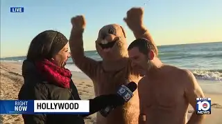 Local 10 speaks with Punxsutawney Phil on Hollywood Beach