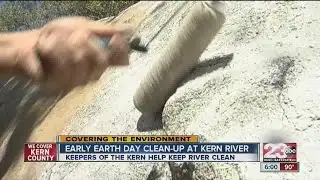 Local conservation groups paint over graffiti along Kern River