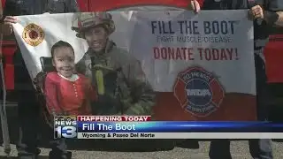 Local fire departments "Fill the Boot" for Muscular Dystrophy