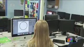 Local high school students learning about business