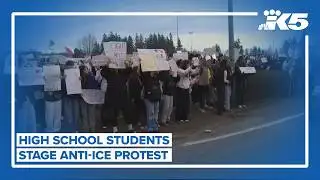 Local high school students stage anti-ICE protest