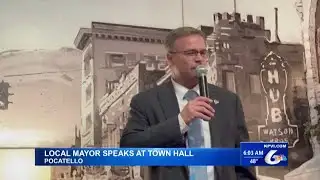 Local Mayor Running for Re-election Speaks at Town Hall