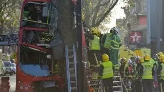 London bus crash: 32 passengers injured