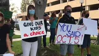 Long Beach parents protest distance learning with 