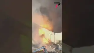 Los Angeles Fire Crews Battle Massive Recycling Plant Blaze