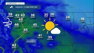 Lots of sunshine and warmer temperatures on Tuesday