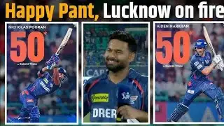 LSG vs GT : Nicholas pooran , Aide Markram Happy pant Lucknow on Fire