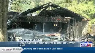 Lufkin fire destroys home, burns multiple vehicles