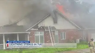 Lufkin firefighters battle house fire on Ted Trout Drive