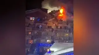 Luxury hotel in French ski resort ablaze