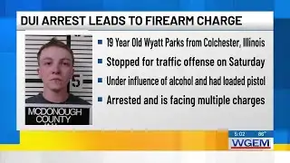 Macomb traffic stop results in DUI and firearm arrest