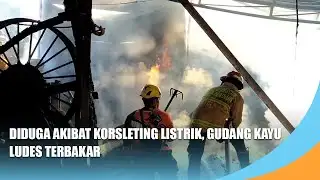 MADIUN | Allegedly Due to Electrical Short Circuit, Wood Warehouse Burns Down