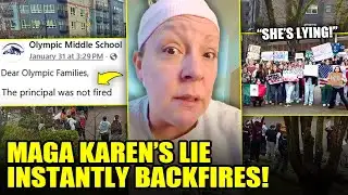 MAGA Karen LIES About Protest And INSTANTLY REGRETS It