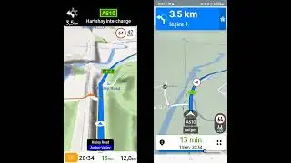 Magic Earth vs Sygic. (no sound)