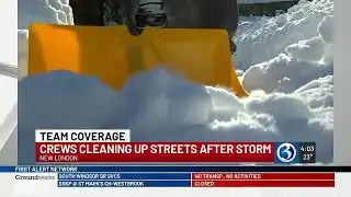 Main roads clear but side streets remain challenging in New London after Winter Storm Benjamin