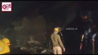 MAJOR FIRE IN GARAGE BEHIND OLD RTO, GULBARGA