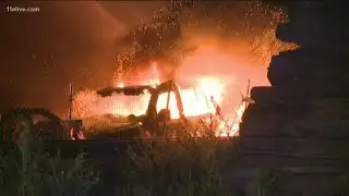 Major fire rips through Tucker salvage yard