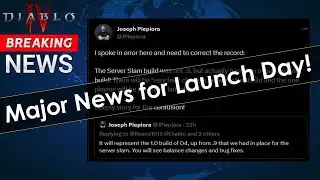 Major News for Day 1 of Diablo 4