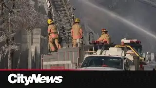 Major overnight fire forces closure of Jacques-Cartier Bridge