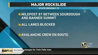 Major rockslide closes State Highway 21 near Stanley